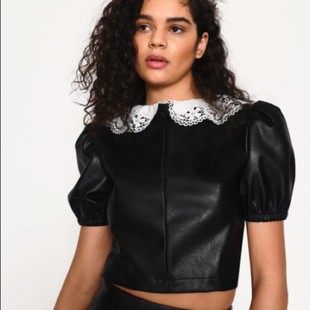 NWT Leather Top